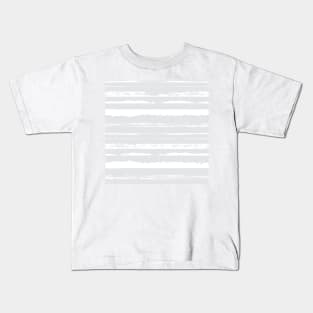 Gray Summer Stripes Kids T-Shirt